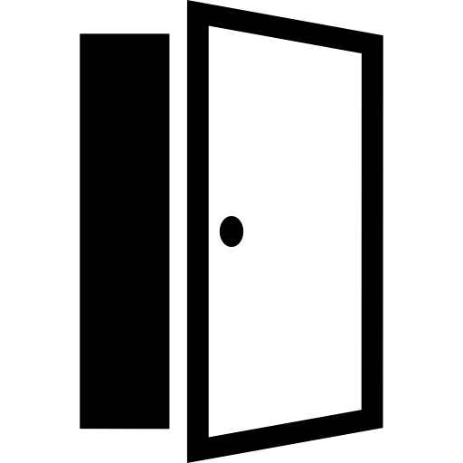 Opened exit door